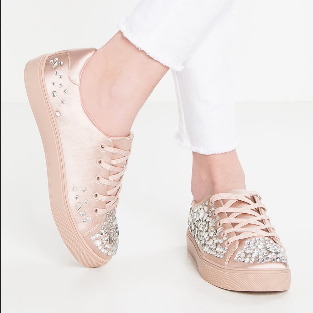 NEW Aldo Zellina Embellished Sneakers Size 6.5 $98